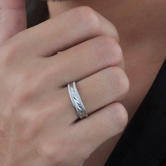 Bague En Argent 925 Rétro Simple