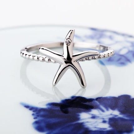 Bague En Argent Starfish 925 Femme