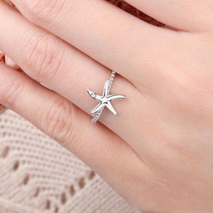 Bague En Argent Starfish 925 Femme