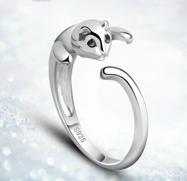 Bague En Argent Sterling Pour Femme Lovely Little Cat