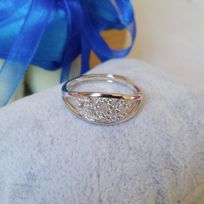 Bague Couronne En Argent 925 Avec Cadeau De Mode Hypoallergénique