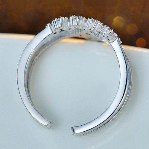 Bague Couronne En Argent 925 Avec Personnalité Esthétique Simple Et Élégante