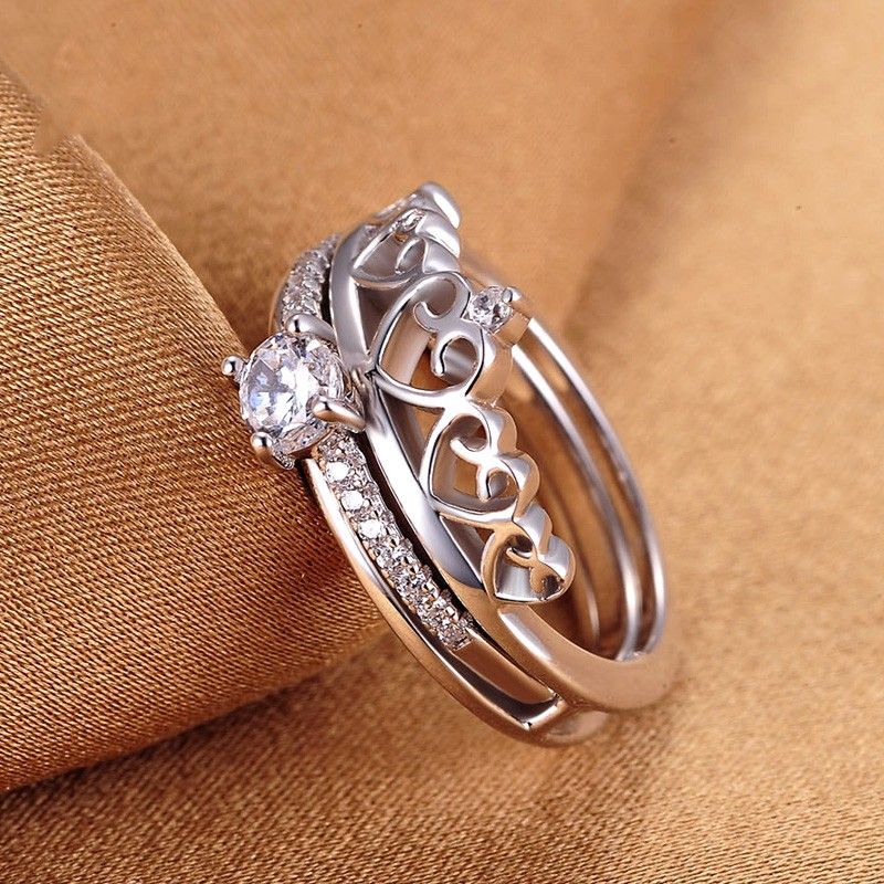 Bague Couronne De Combinaison Créative Personnalisée En Argent 925