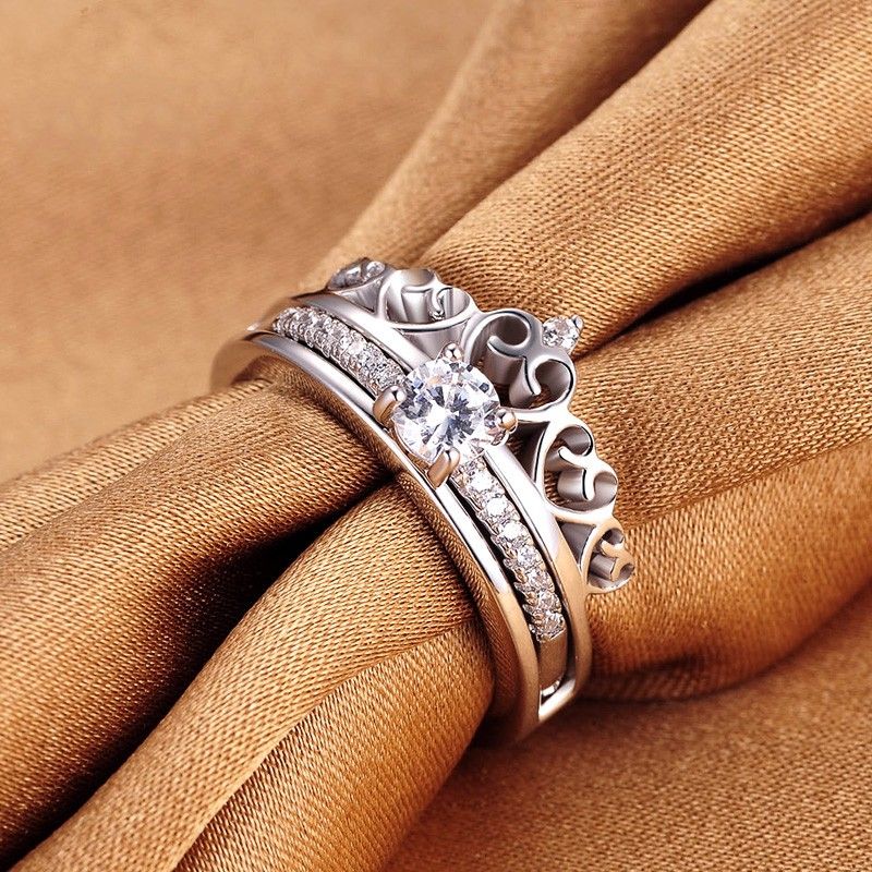 Bague Couronne De Combinaison Créative Personnalisée En Argent 925