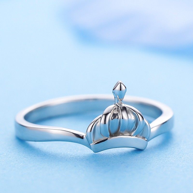 Bague Couronne De Princesse En Argent 925 Simple Et Discrète