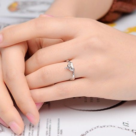 Bague Couronne De Princesse En Argent 925 Simple Et Discrète