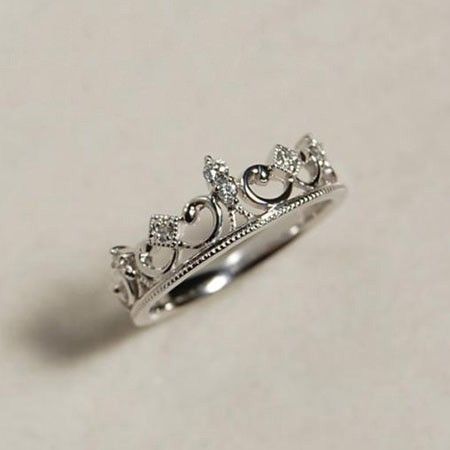 Bague De Couronne De Princesse Baroque Rétro Sauvage En Argent Sterling 925