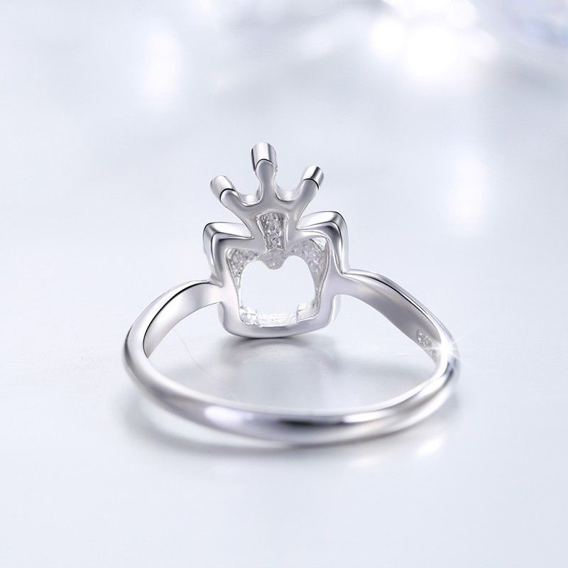 Bague Couronne De Reine En Argent 925 Personnalisée