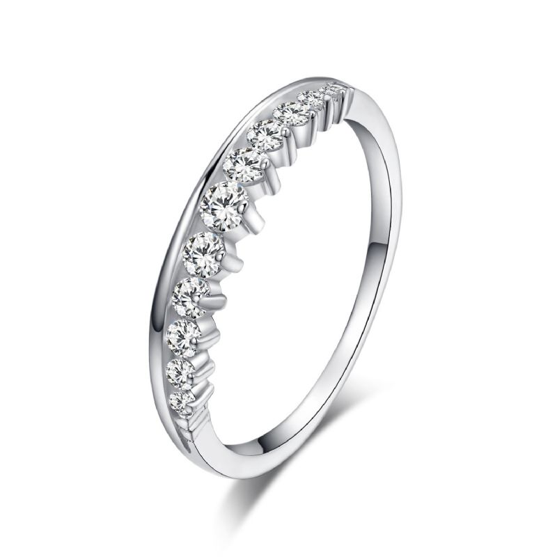 Bague Couronne Simple En Argent S925 Joliment Emballée Haut De Gamme