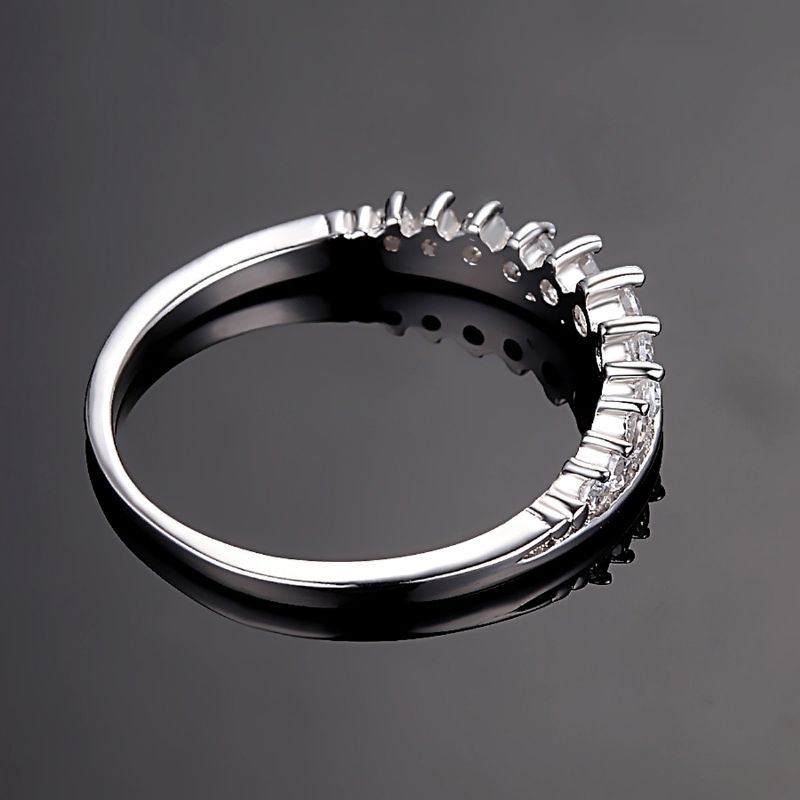 Bague Couronne Simple En Argent S925 Joliment Emballée Haut De Gamme