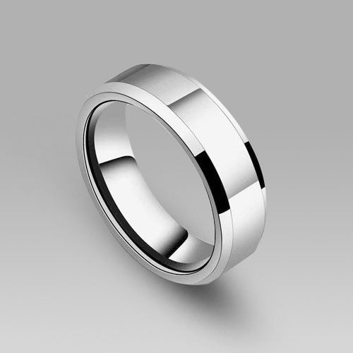 Bague Élégante Pour Homme En Acier Au Tungstène De Couleur Ruban