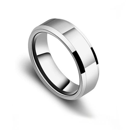 Bague Élégante Pour Homme En Acier Au Tungstène De Couleur Ruban