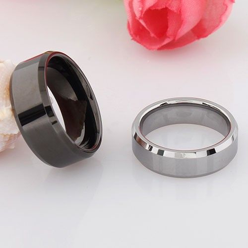 Bague Élégante Pour Homme En Acier Au Tungstène De Couleur Ruban