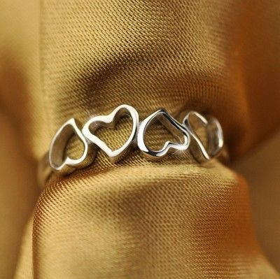 Bague Pour Femme En Argent Sterling 925 En Forme De Coeur