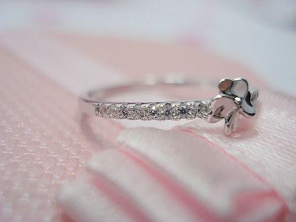 Bague Pour Femme En Argent Sterling Avec Zircone Cubique Lucky Clover