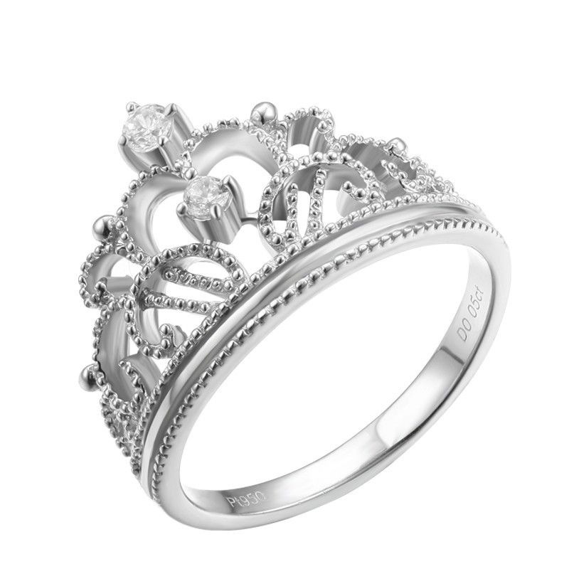 Bague Pour Femme Élégante Couronne Ornée De Diamants Nscd