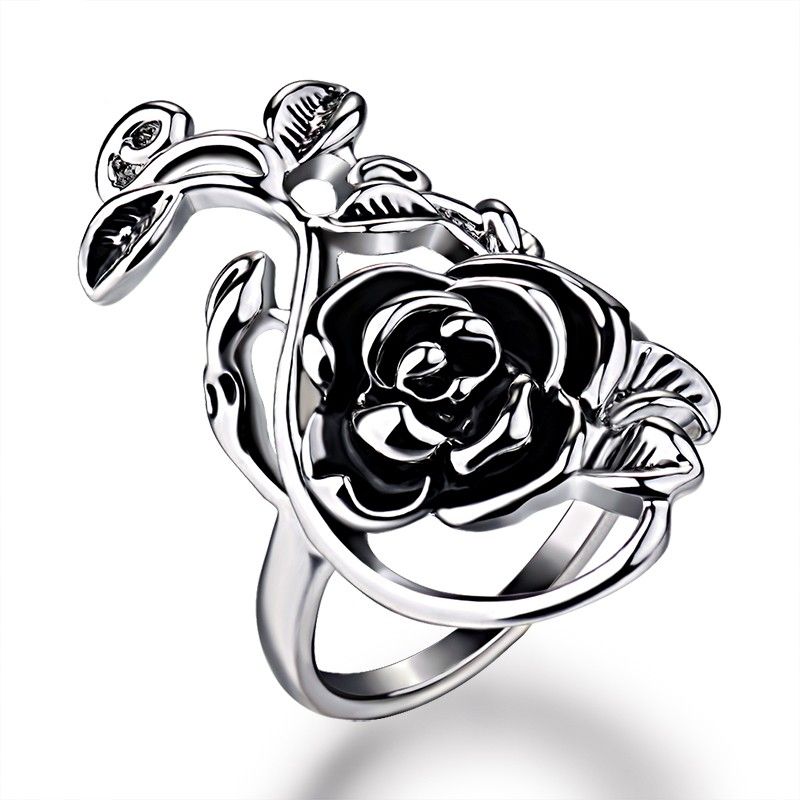 Bague Pour Femme Rétro En Forme De Rose Exagérée De Personnalité