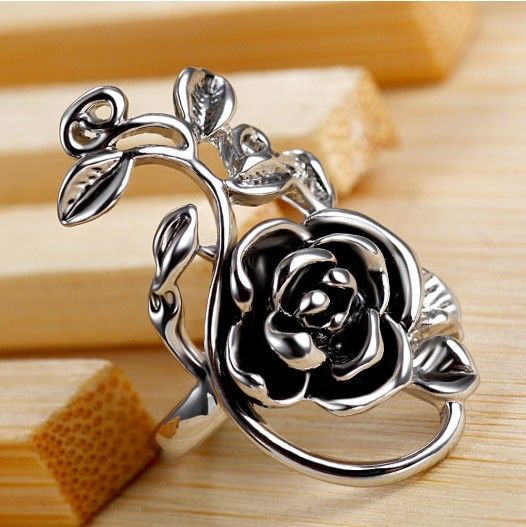 Bague Pour Femme Rétro En Forme De Rose Exagérée De Personnalité