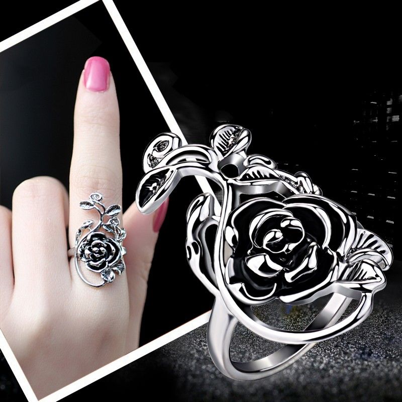 Bague Pour Femme Rétro En Forme De Rose Exagérée De Personnalité