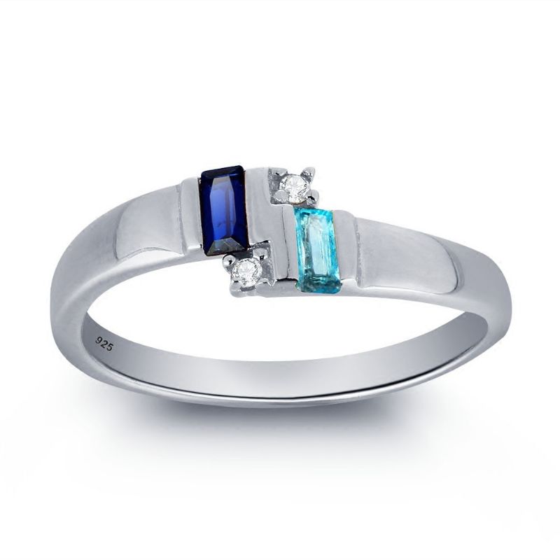 Bague De Fiançailles En Argent Sterling 925 Avec Zircon Cubique Incrusté De Style Européen