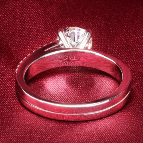 Bague De Fiançailles En Diamant Exquis De 1 Ct