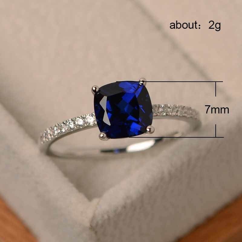 Bague De Fiançailles Bague De Luxe En Zircon Incrusté