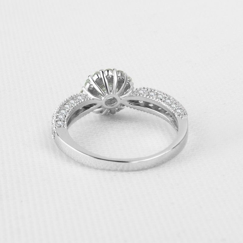 Bague De Fiançailles / Mariage Pour Dame En Argent Sterling Avec Diamants Sona Brillants