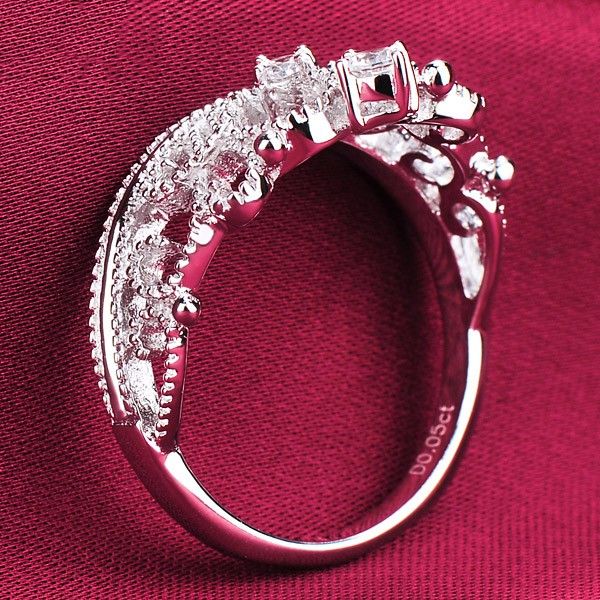 Bague De Fiançailles / Mariage / Promesse De Diamant Couronne Sona Pour Elle