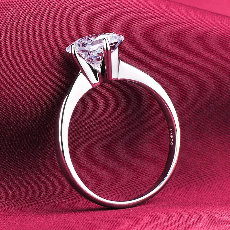 Bague De Fiançailles / Mariage / Promesse En Diamant Simulé De 1.0 Carat Pour Elle