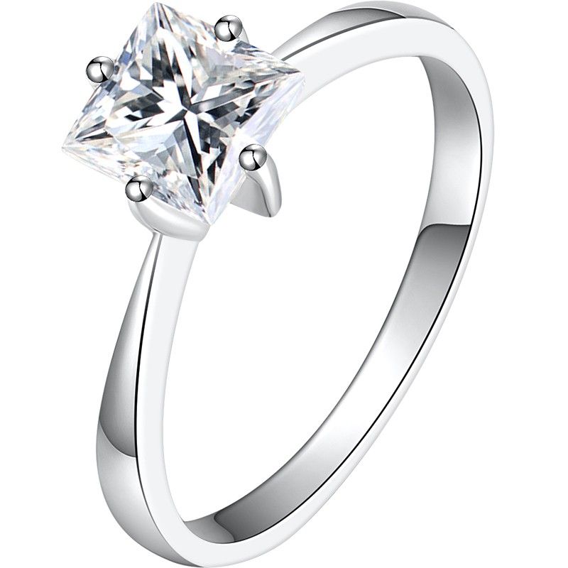 Bague De Fiançailles / Mariage / Promesse En Diamant Simulé De 1.0 Carat Pour Elle