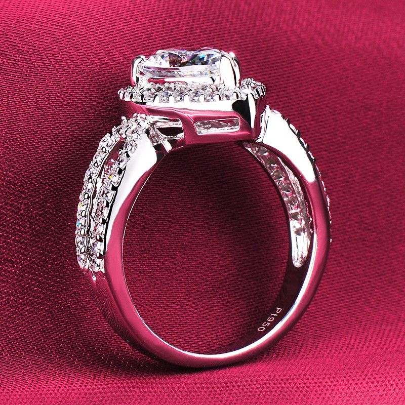 Bague De Fiançailles / Mariage / Promesse De Diamant Simulé De 1.0 Carat Pour Elle