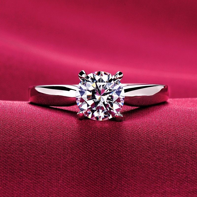 Bague De Fiançailles / Mariage / Promesse En Diamant Simulé 1.2 Carat Pour Elle