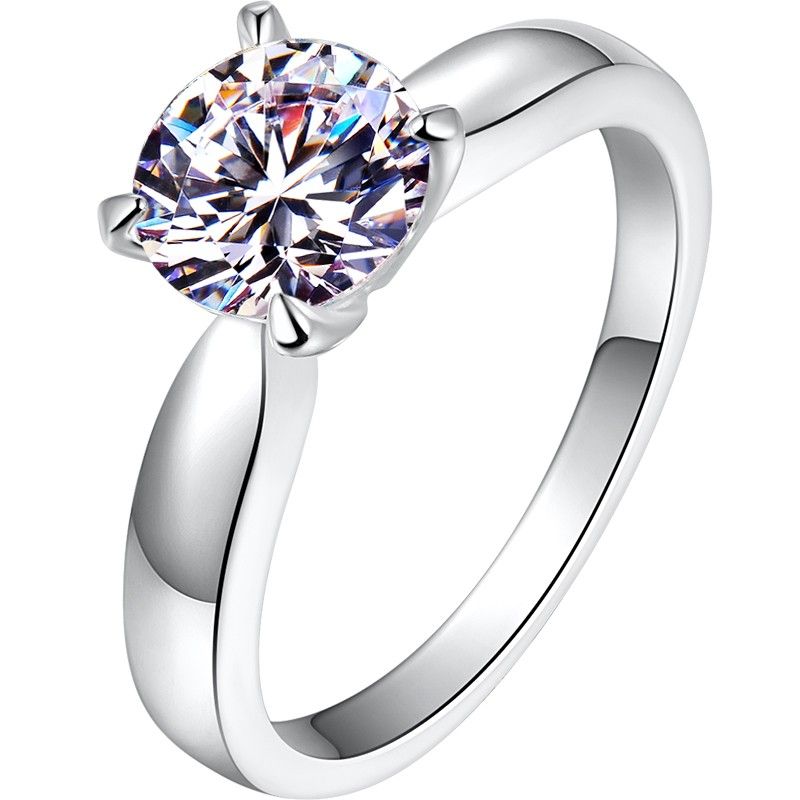 Bague De Fiançailles / Mariage / Promesse En Diamant Simulé 1.2 Carat Pour Elle