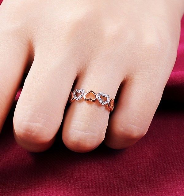 Bague De Fiançailles / Mariage / Promesse En Diamant Simulé Pour Elle