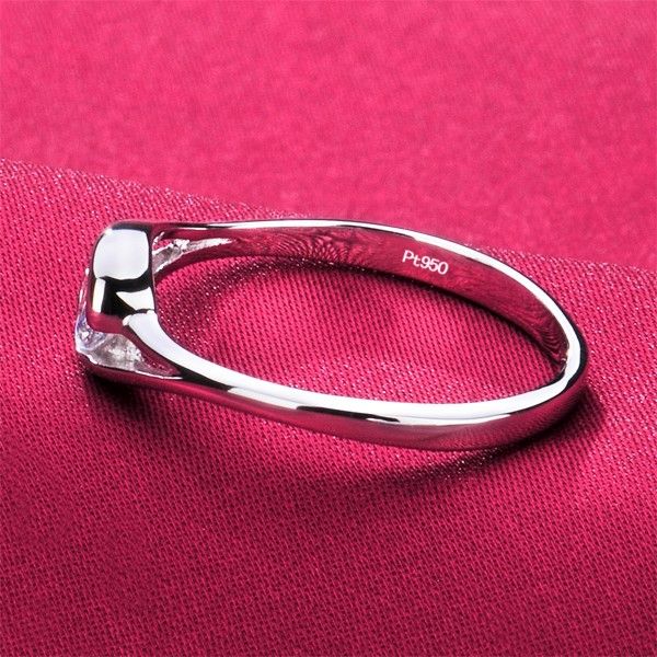 Bague De Fiançailles En Or Plaqué Argent Au Design Moderne Pour Femme