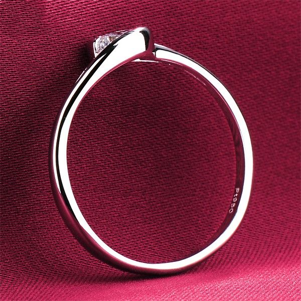 Bague De Fiançailles En Or Plaqué Argent Au Design Moderne Pour Femme