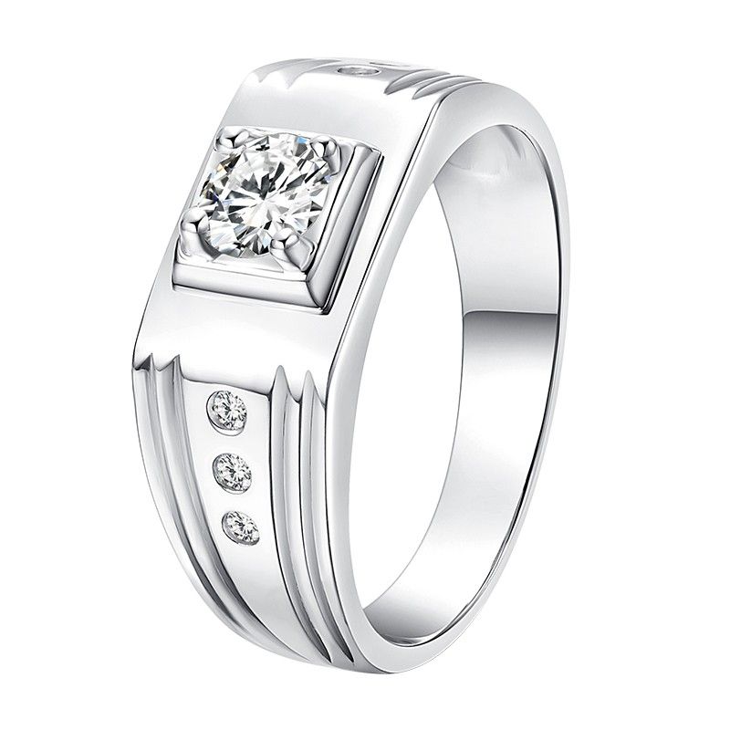 Bague De Forage Éclair Large En Argent 925