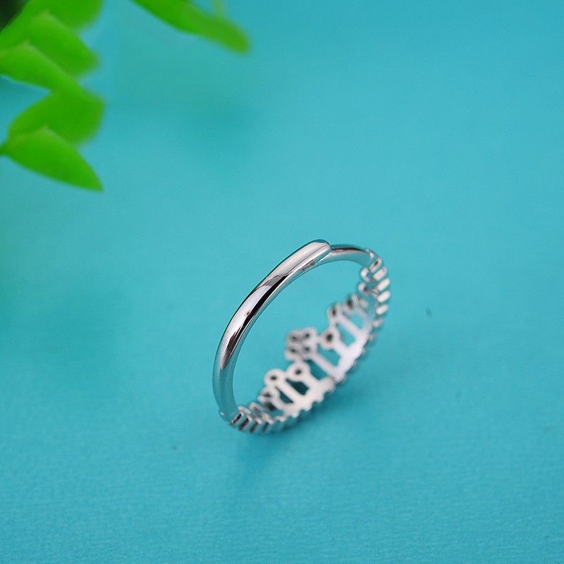 Bague En Forme De Couronne En Argent Sterling S925 Sweet Temperament