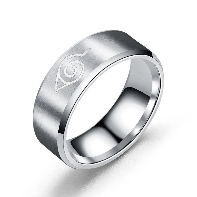 Bague Pour Homme En Acier Au Titane Gravé Avec Motif De Dessin Animé