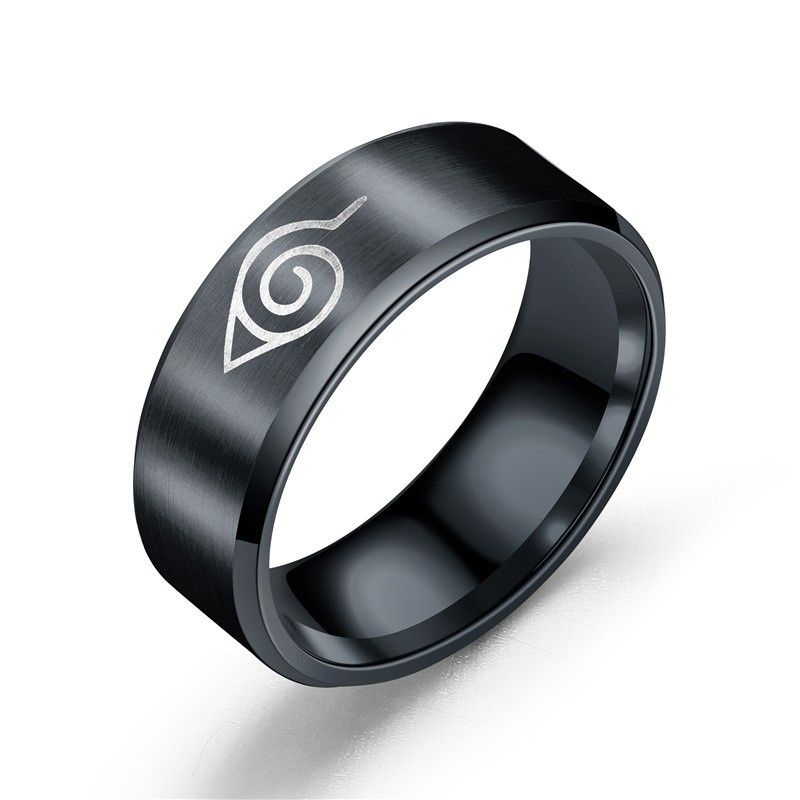 Bague Pour Homme En Acier Au Titane Gravé Avec Motif De Dessin Animé