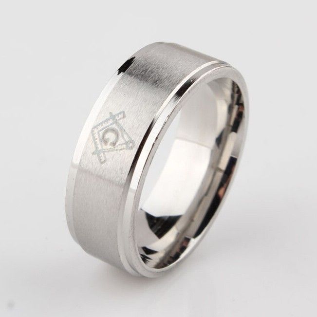 Bague Pour Homme En Acier Titane Sans Maçon Sans Éclat