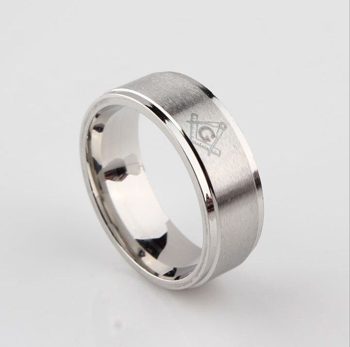 Bague Pour Homme En Acier Titane Sans Maçon Sans Éclat