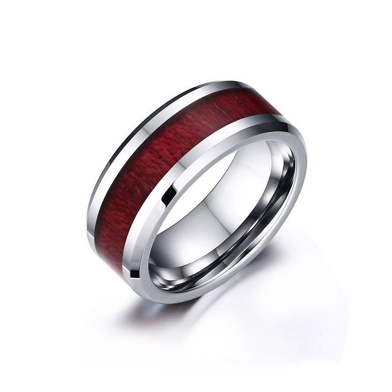 Bague Pour Homme En Acier Tungstène