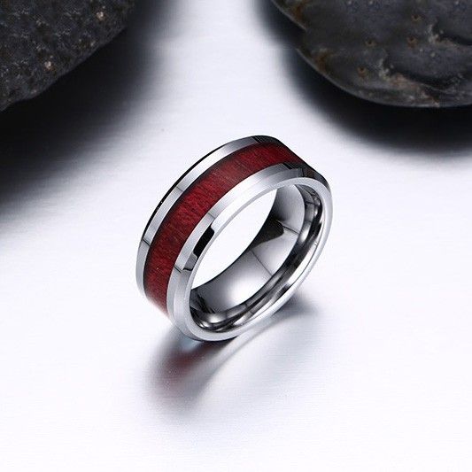 Bague Pour Homme En Acier Tungstène