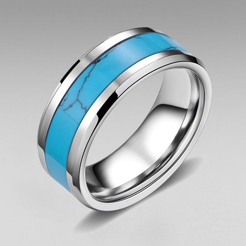 Bague Pour Homme En Acier Tungstène Calaite