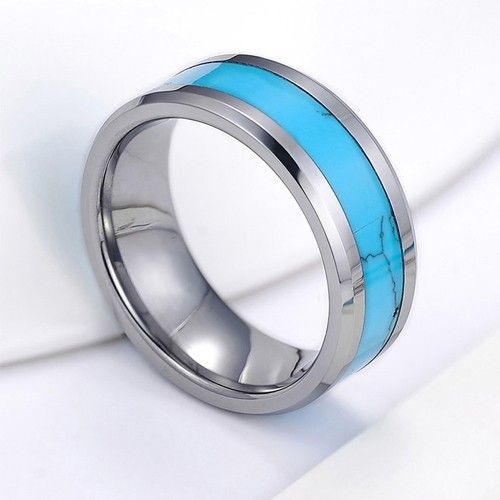 Bague Pour Homme En Acier Tungstène Calaite