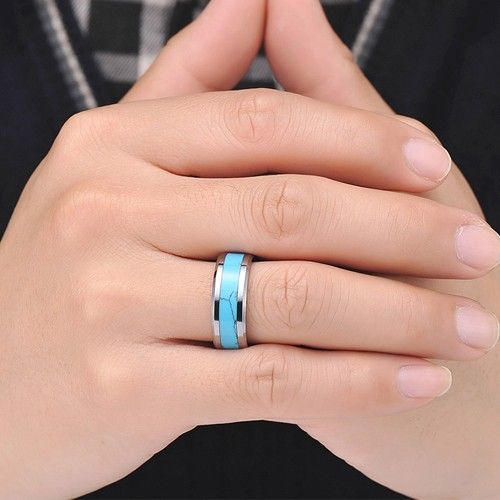 Bague Pour Homme En Acier Tungstène Calaite