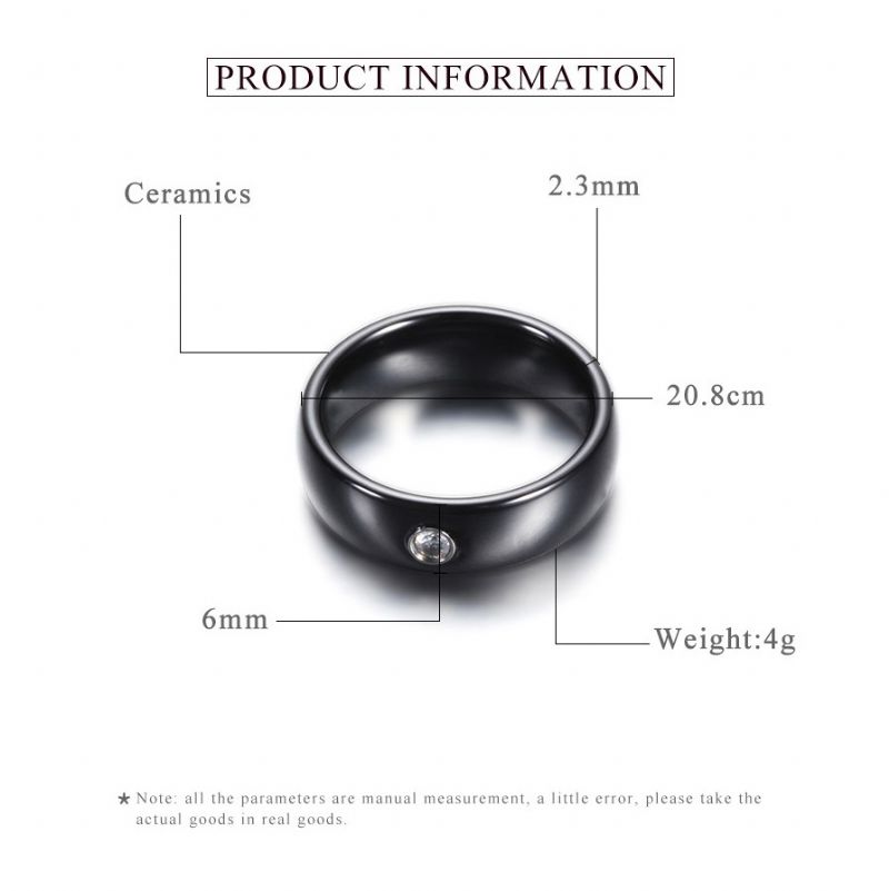 Bague Pour Homme En Céramique De Conception Simple Originale Bague Pour Femme