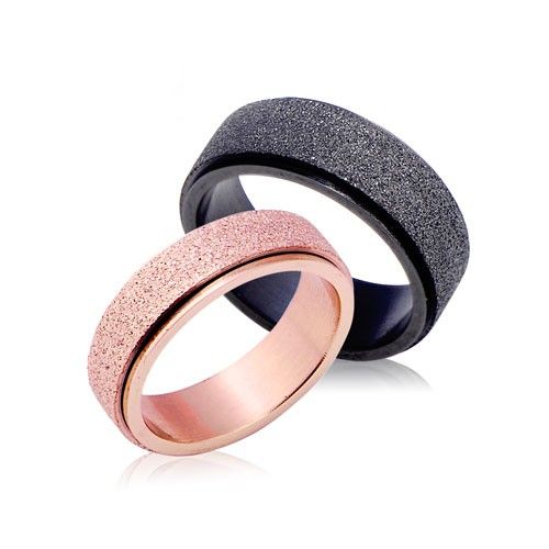 Bague Pour Hommes En Acier Titane Mat De Style Simple (bague Pour Hommes Uniquement)