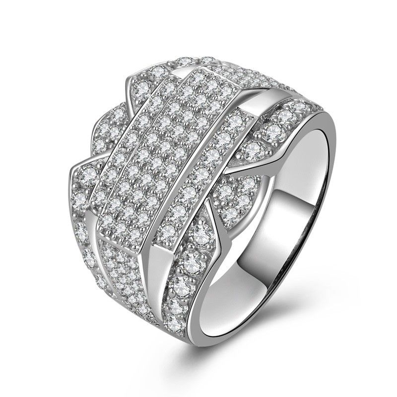 Bague De Mariage À La Mode En Argent Sterling Pour La Saint-valentin Avec Promesse De Cadeau Pour Lui